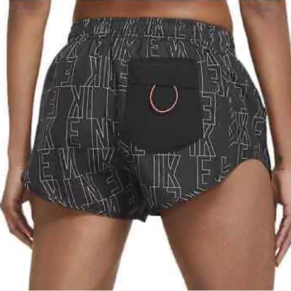 Nike Women's Run Division Tempo Black Reflective Shorts | M